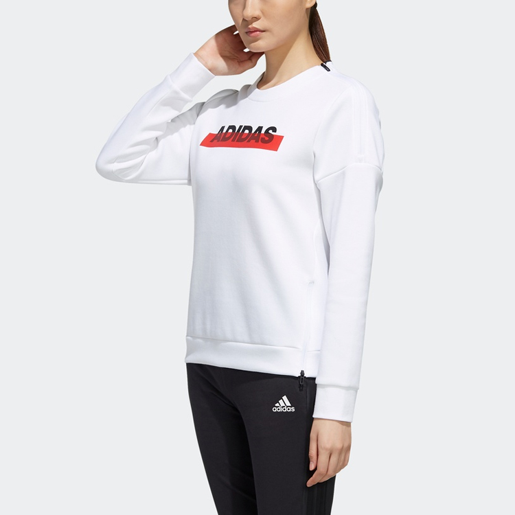 Женское худи adidas в американском ретро стиле (белое) — фото 5