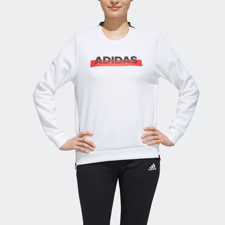 Женское худи adidas в американском ретро стиле (белое) — фото 3