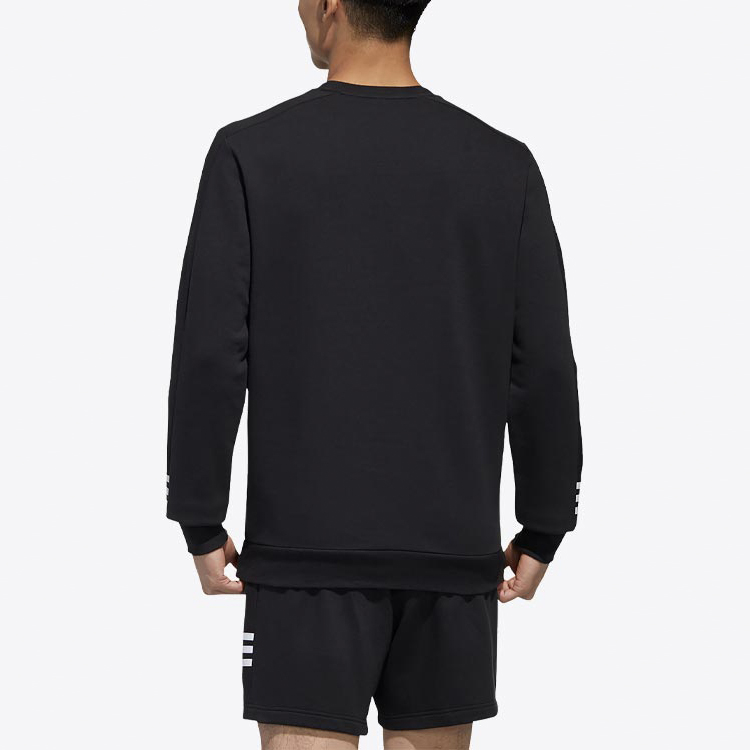 Мужское худи adidas с принтом логотипа (черное) — фото 4