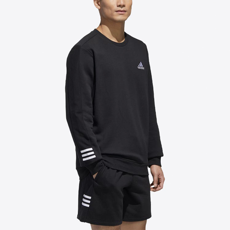 Мужское худи adidas с принтом логотипа (черное) — фото 6