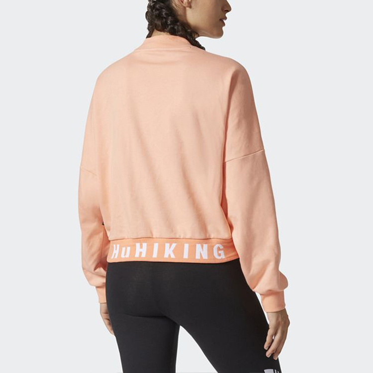 Женское худи adidas originals Sweater Graphic (оранжевое) — фото 4