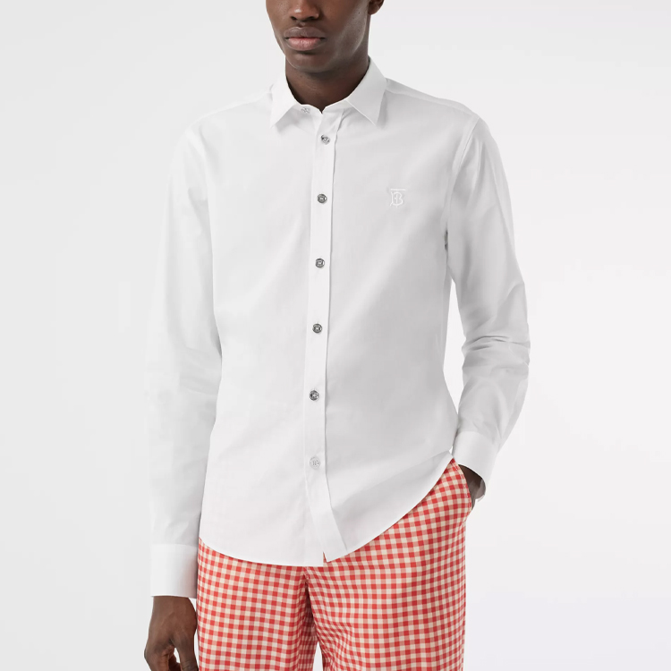 Мужская рубашка Burberry (белая) — фото 2