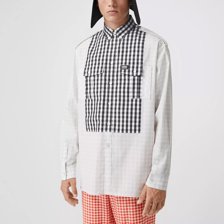 Мужская рубашка Burberry (светло-серая) — фото 3