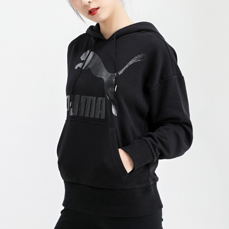 Женское худи PUMA Logo (черное) — фото 6