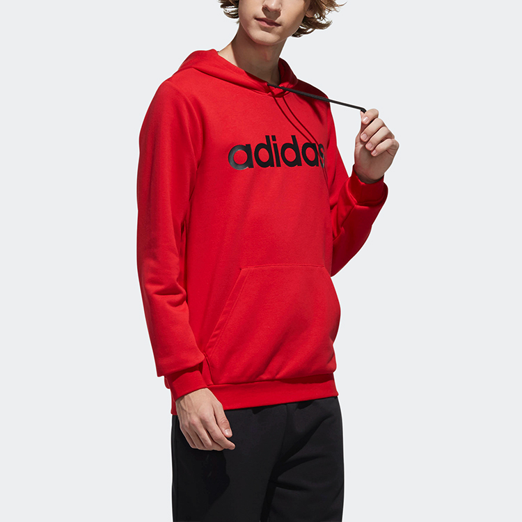 Мужские худи adidas neo Logo (красная) — фото 6