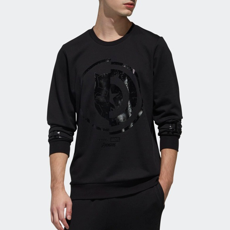 Мужской свитшот adidas neo U AVNGRS SWT (черный) — фото 4
