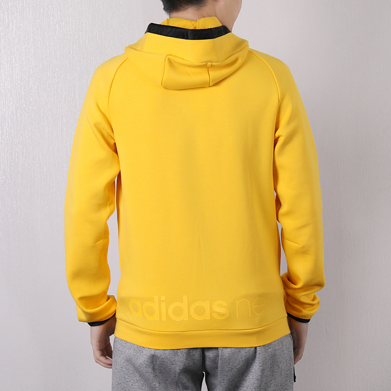 Мужское худи adidas neo (желтое) — фото 4