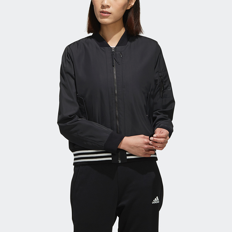 Женская куртка adidas Бомбер (черная) — фото 3