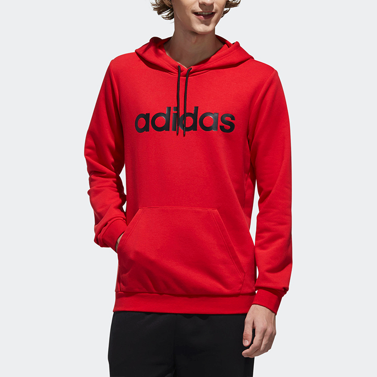 Мужские худи adidas neo Logo (красная) — фото 3