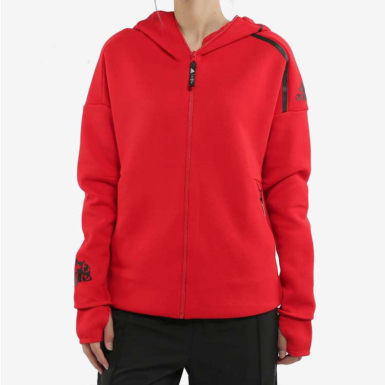 Женская куртка adidas (красная) — фото 4