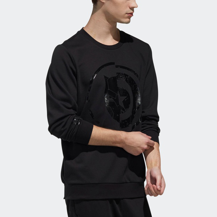 Мужской свитшот adidas neo U AVNGRS SWT (черный) — фото 6