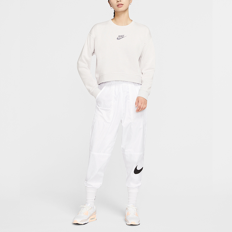 Женское худи Nike Sportswear (светло-серебристо-серое) — фото 4