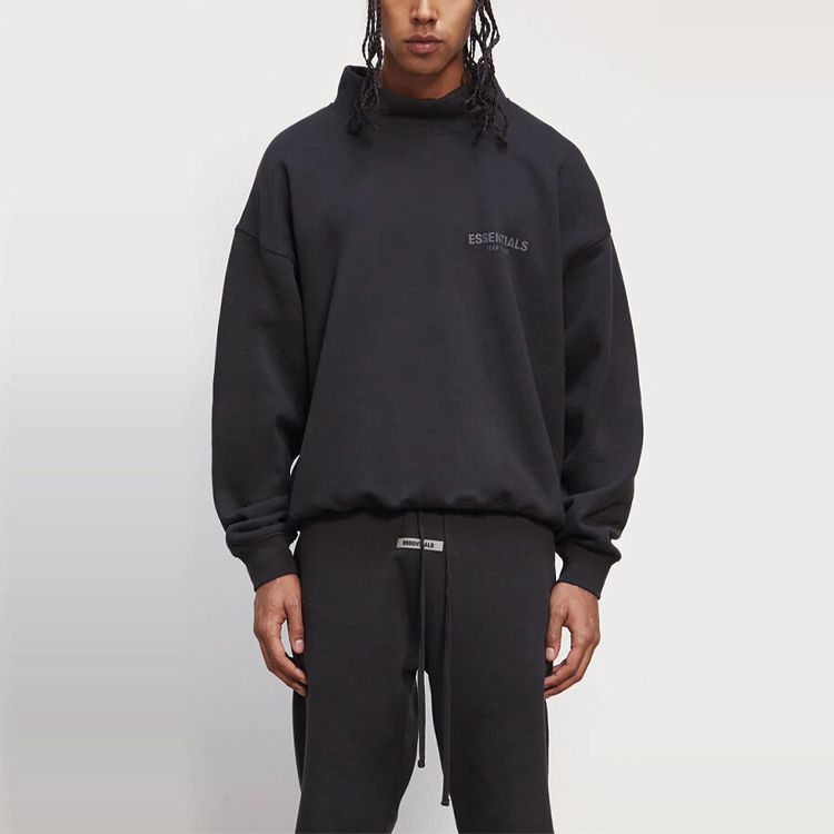 Худи Fear of God Essentials FW20 Half Collar Sweater (черное) — фото 2