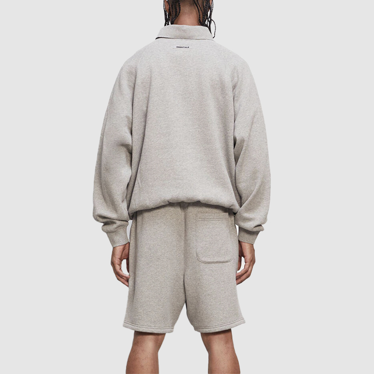 Худи Fear of God Essentials FW20 Crew Neck Sweatshirt Heather Oat (светло-бежевый) — фото 3