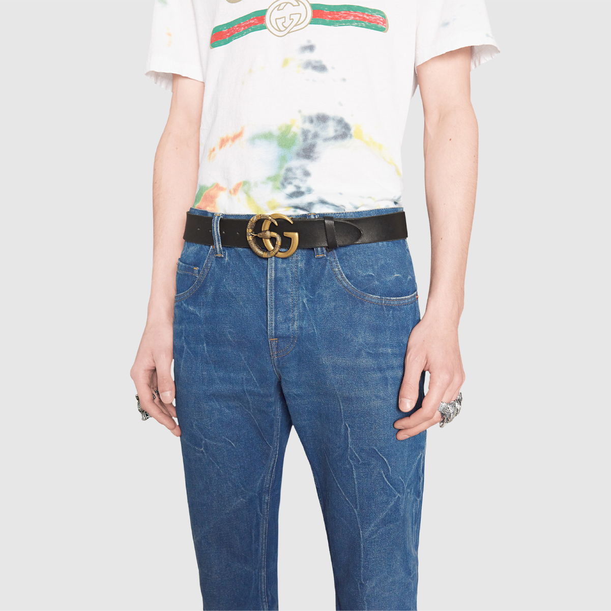 Ремень Gucci Double G Belt (черный) — фото 5