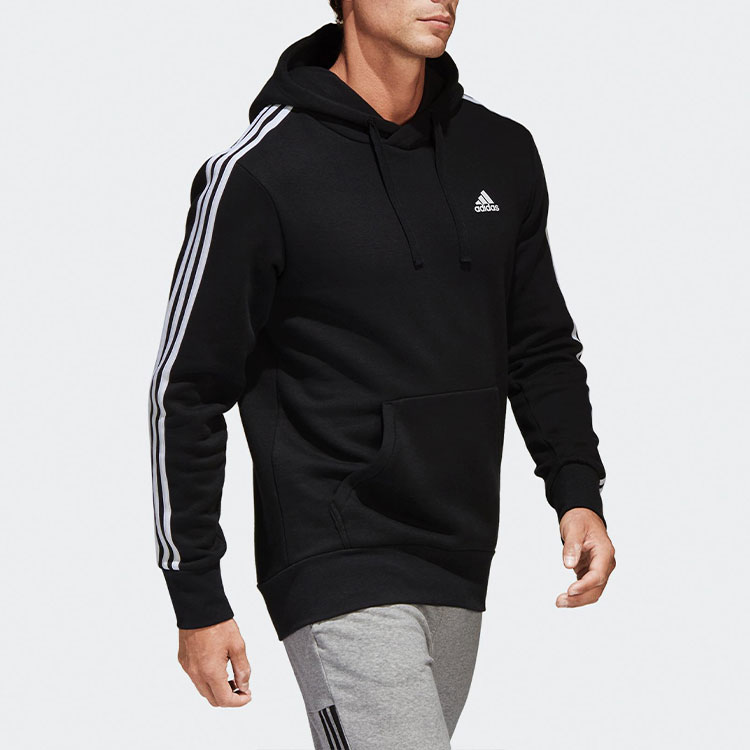 Мужское худи adidas Fleece Hoodie (черное) — фото 5
