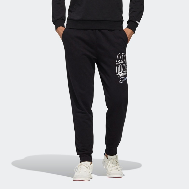 Мужские штаны adidas neo (черные) — фото 3