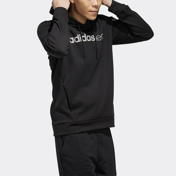 Мужское худи adidas neo (черное) — фото 6
