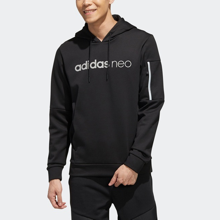 Мужское худи adidas neo (черное) — фото 4