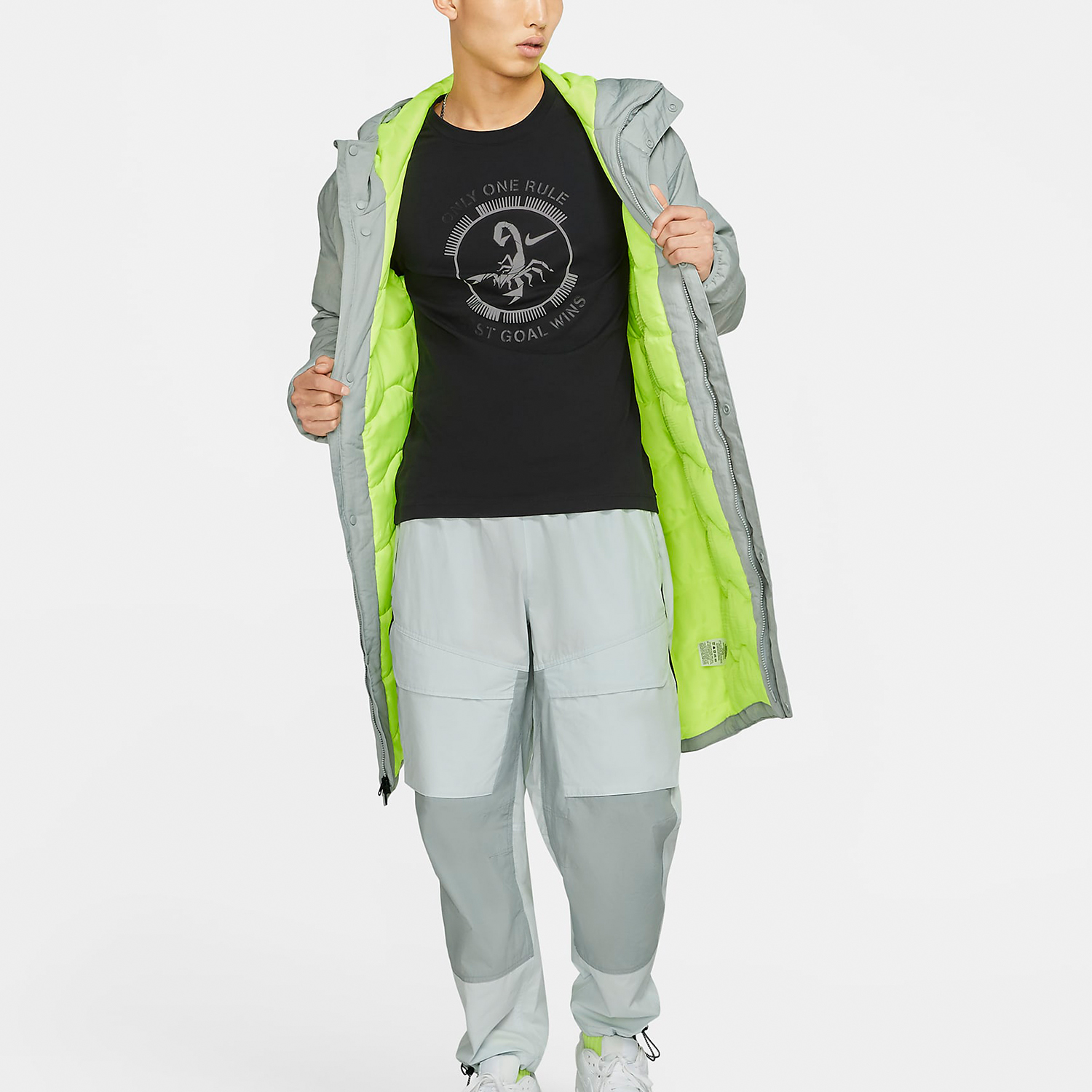 Мужская куртка Nike F.C. Synthetic-Fill (серая) — фото 5