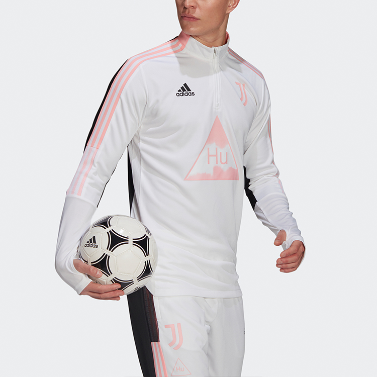Мужское худи adidas x Pharrell Williams Juve Hu Tr Top (черно-белое) — фото 4