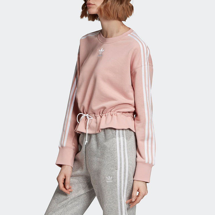 Женское худи adidas originals Clover series Sweater (розовое) — фото 6
