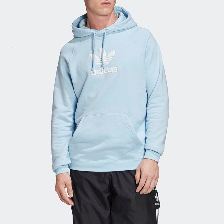 Мужское худи adidas (голубое) — фото 3