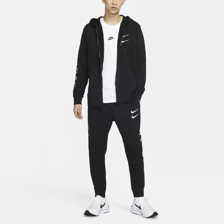 Мужские штаны Nike Sportswear Swoosh (черные) — фото 3
