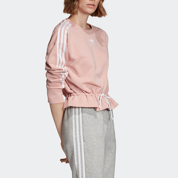 Женское худи adidas originals Clover series Sweater (розовое) — фото 5