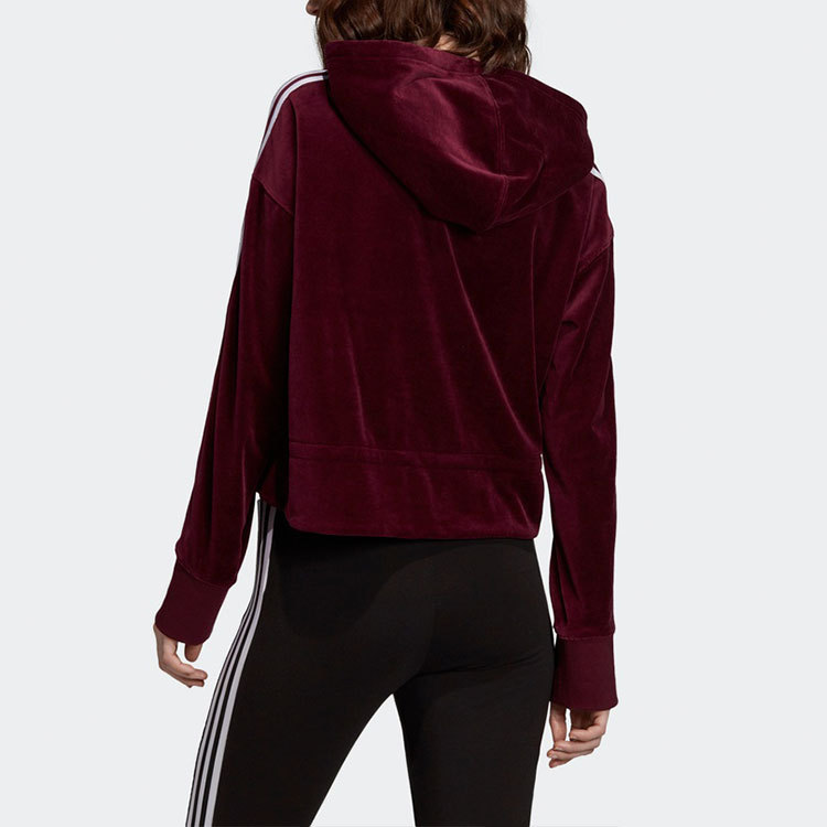 Женское худи adidas originals Cropped Vhoodie (фиолетовое) — фото 4