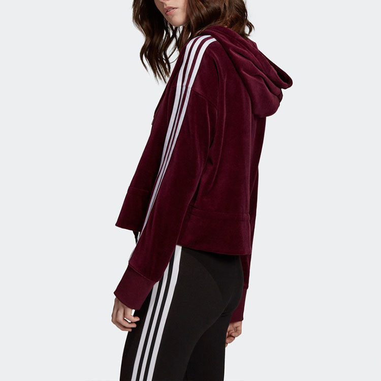 Женское худи adidas originals Cropped Vhoodie (фиолетовое) — фото 6
