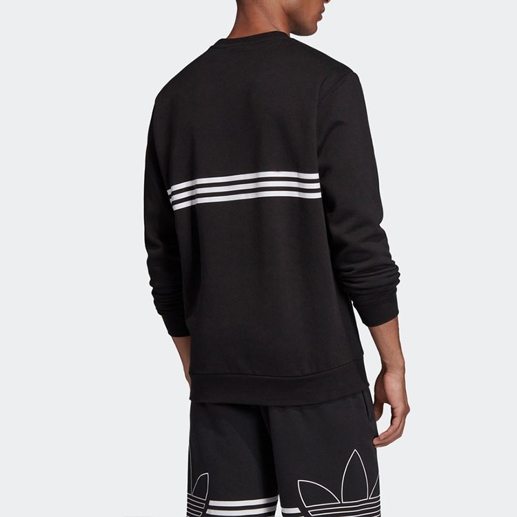 Мужское худи adidas originals Outline Crw Flc (черное) — фото 4