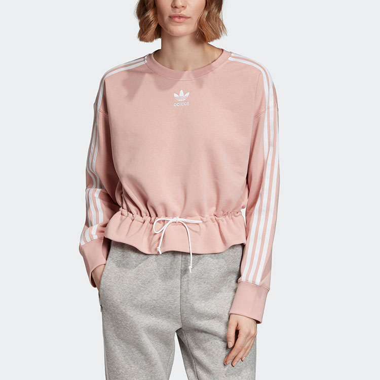 Женское худи adidas originals Clover series Sweater (розовое) — фото 4