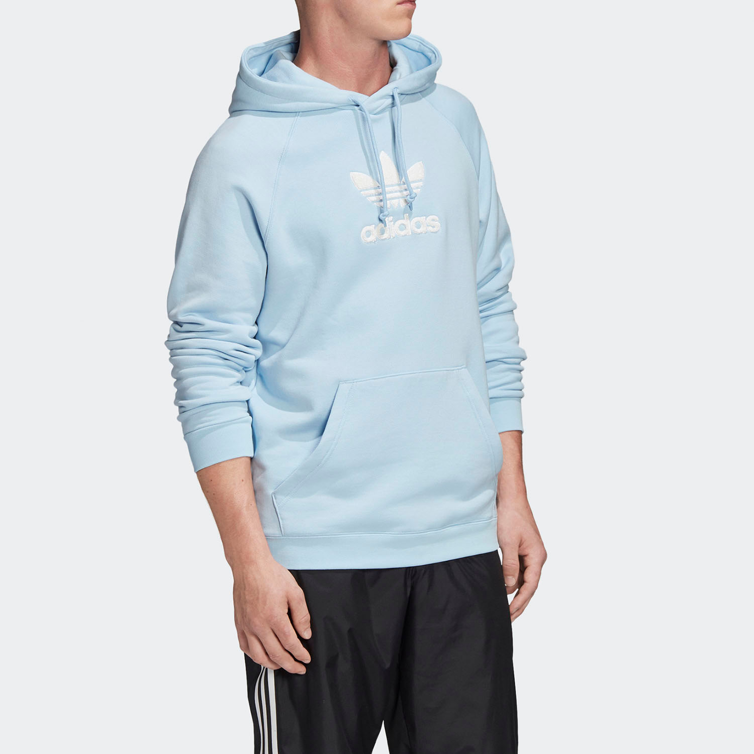 Мужское худи adidas (голубое) — фото 6