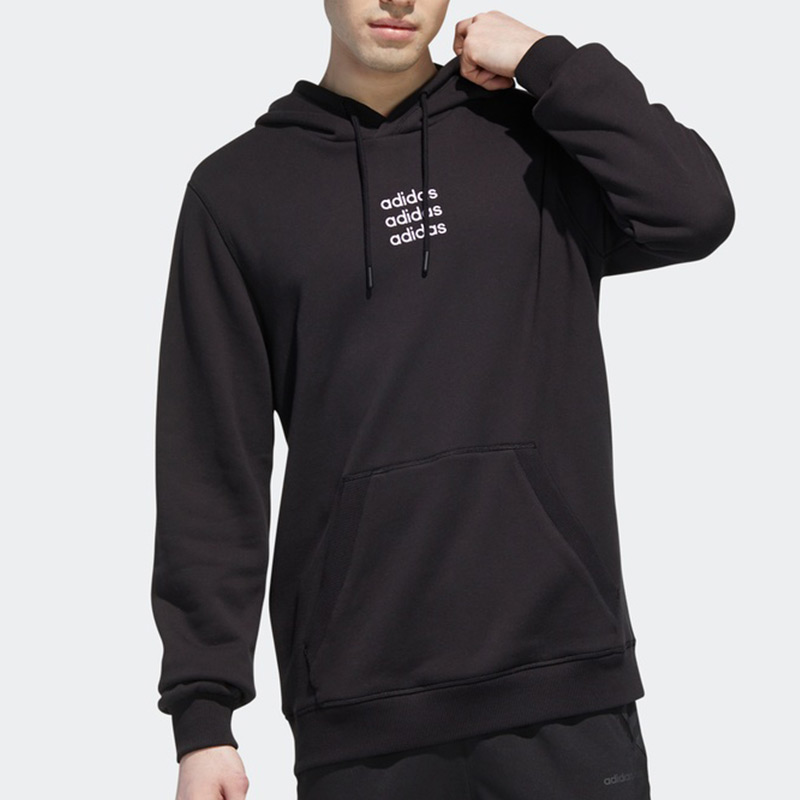 Мужское худи adidas neo M C+ HDY (черное) — фото 3