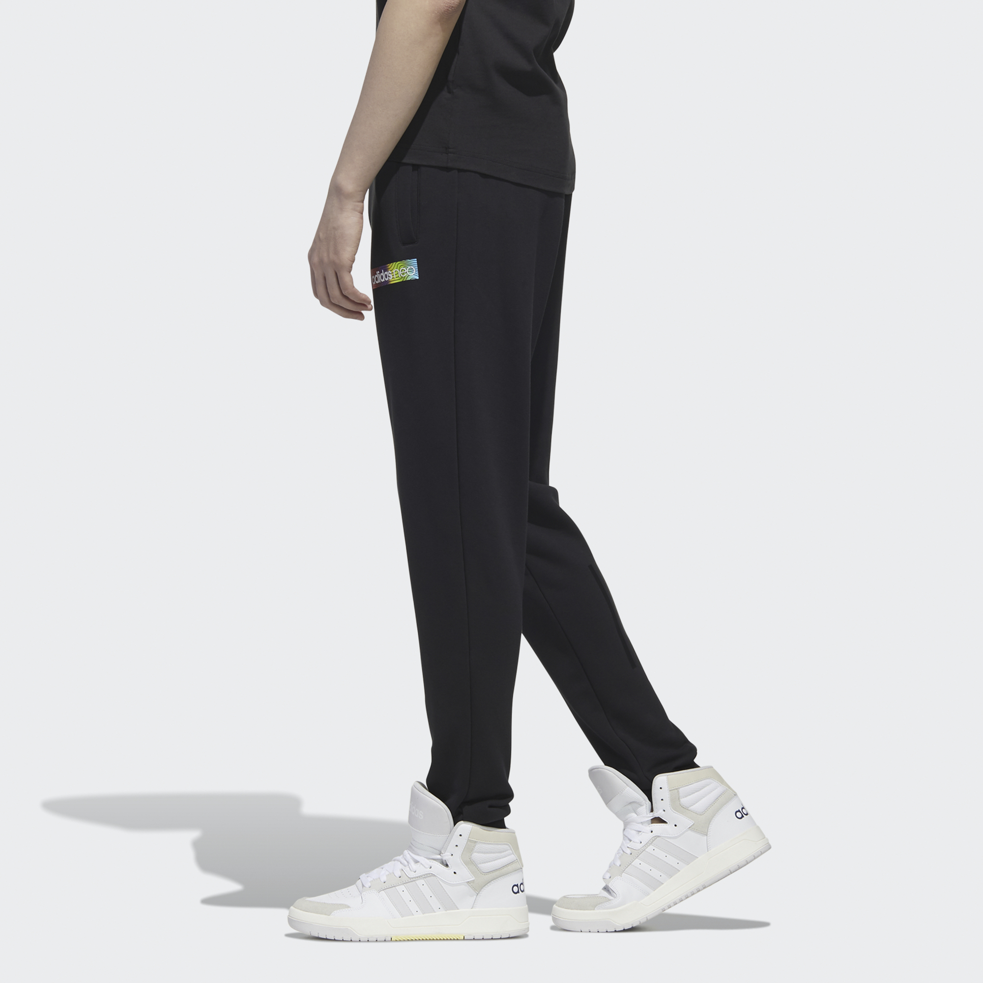 Мужские штаны adidas neo (черные) — фото 5