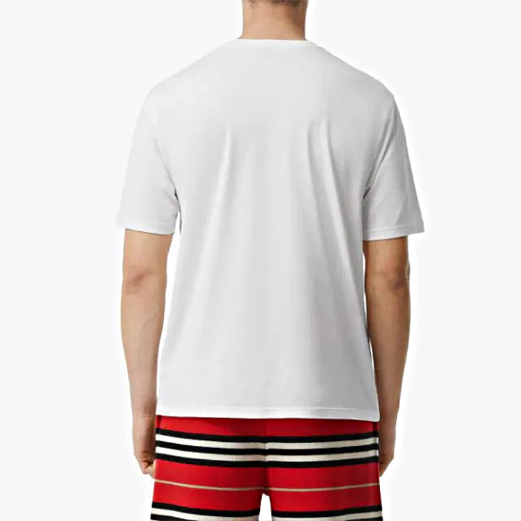 Футболка Burberry с принтом (белая) — фото 3