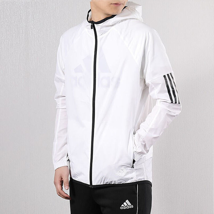 Мужская куртка adidas к (белая) — фото 4