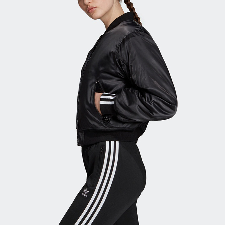 Женская куртка adidas originals Cropped Bomber (черный) — фото 5