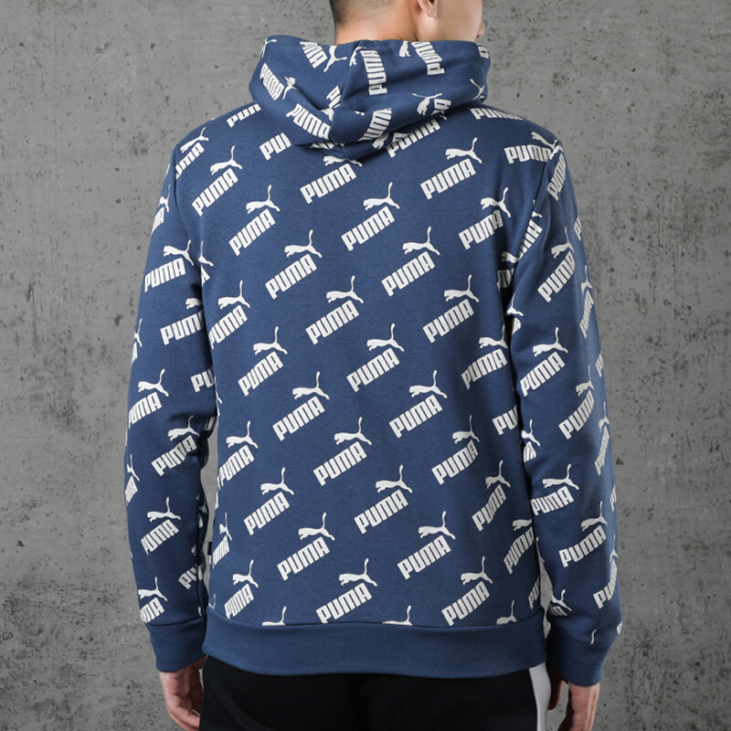 Мужское худи PUMA Amplified logo (глубокий джинсово-синий) — фото 4