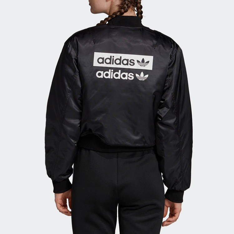 Женская куртка adidas originals Cropped Bomber (черный) — фото 4