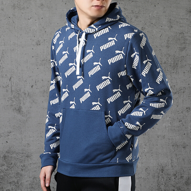 Мужское худи PUMA Amplified logo (глубокий джинсово-синий) — фото 5