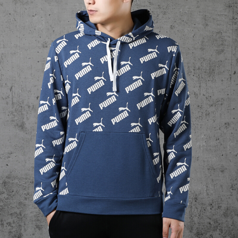 Мужское худи PUMA Amplified logo (глубокий джинсово-синий) — фото 3
