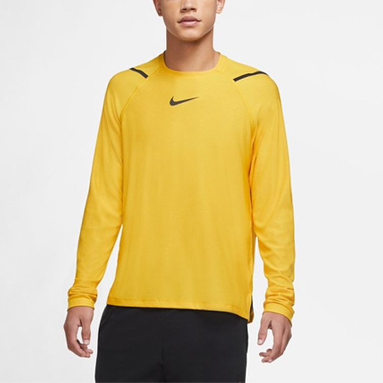 Мужская футболка Nike Pro (желтая) — фото 6