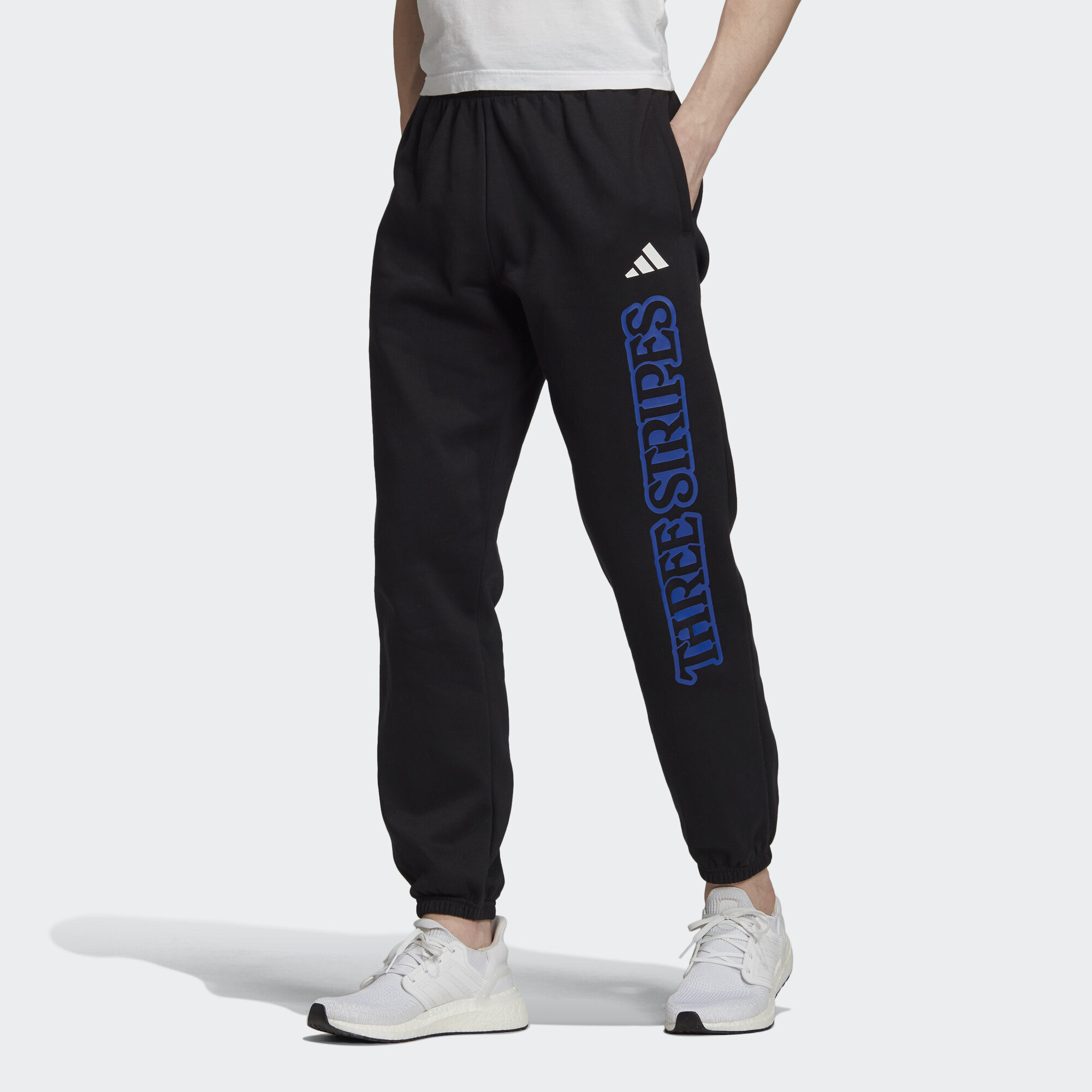 Штаны adidas 3-Stripes Graphic (черные) — фото 3