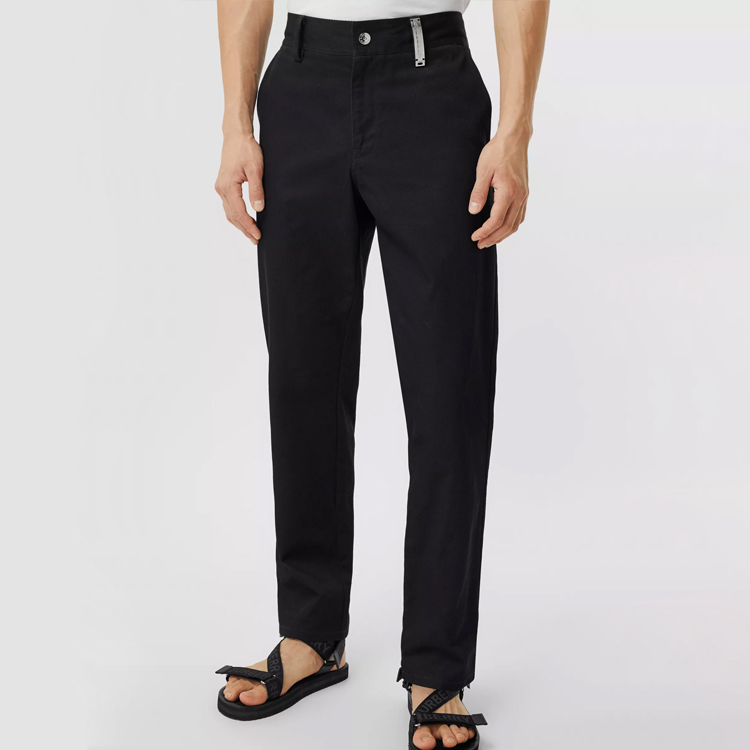 Мужские штаны Burberry Logo Trousers (черные) — фото 4