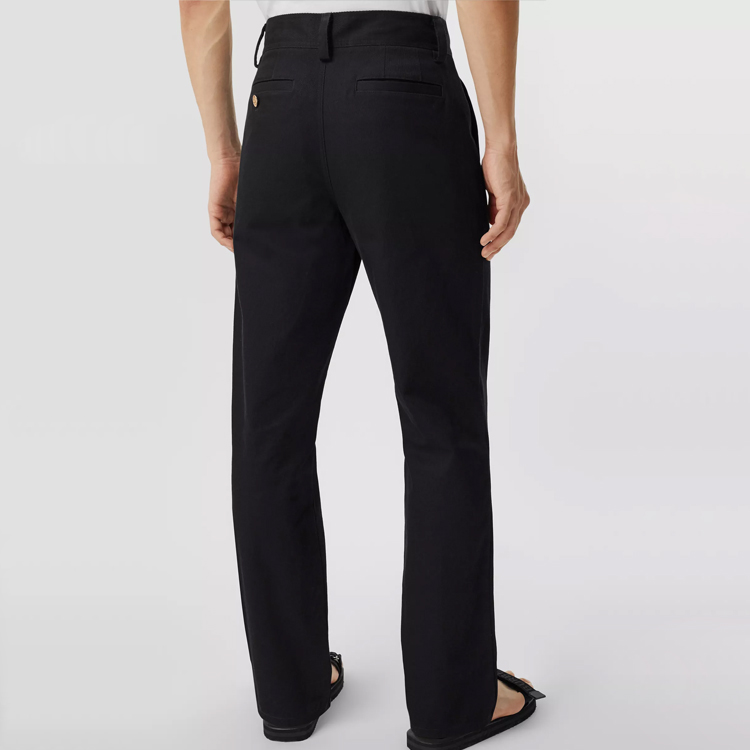 Мужские штаны Burberry Logo Trousers (черные) — фото 3