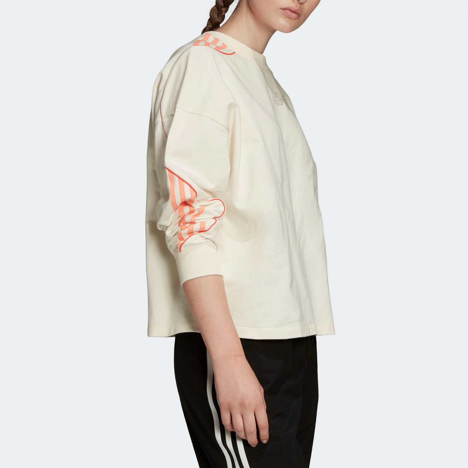 Женская футболка adidas originals Cropped Sweater (розовая) — фото 6
