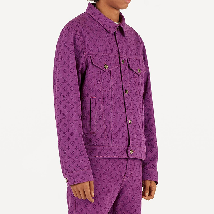 Мужская куртка Louis Vuitton LOUIS VUITTON Logo (фиолетовый) — фото 4