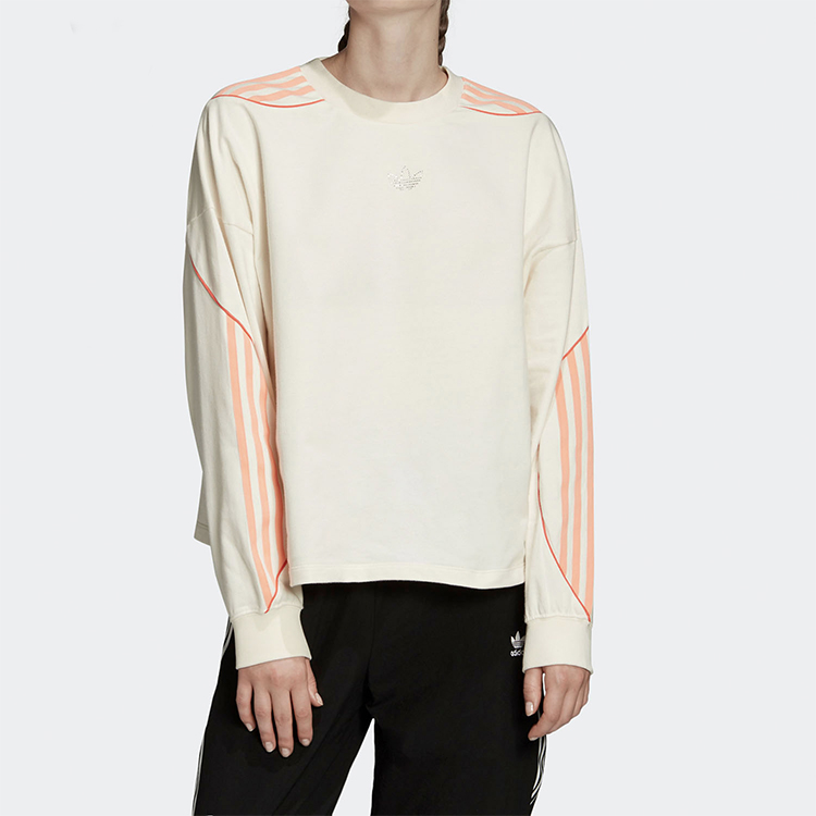 Женская футболка adidas originals Cropped Sweater (розовая) — фото 3